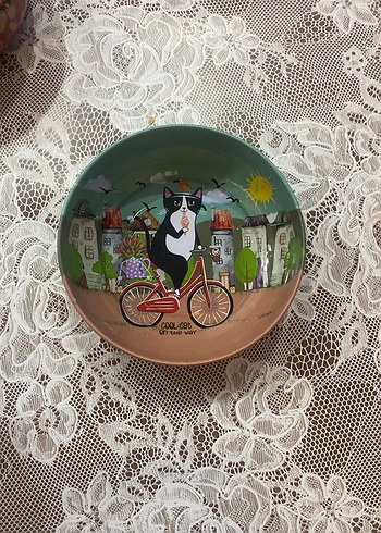 Renkli Kedi Desenli Mama Kabı Seti - Görsel 4