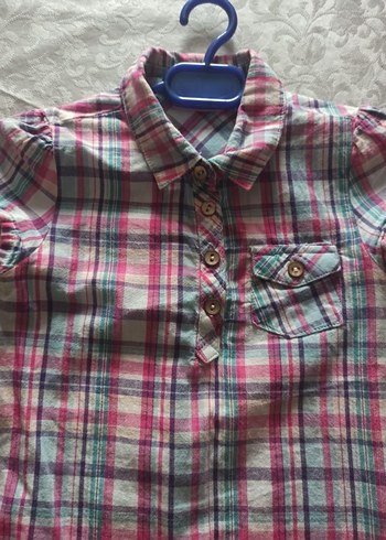 Çocuk Renkli Ekose Kısa Kollu Gömlek - Görsel 2