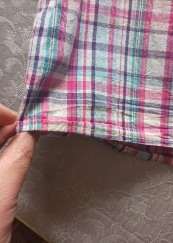 Çocuk Renkli Ekose Kısa Kollu Gömlek - Görsel 7