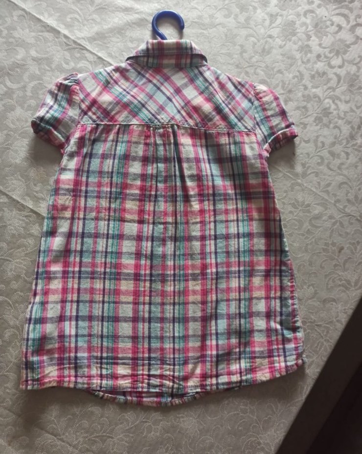 Çocuk Renkli Ekose Kısa Kollu Gömlek - Görsel 4