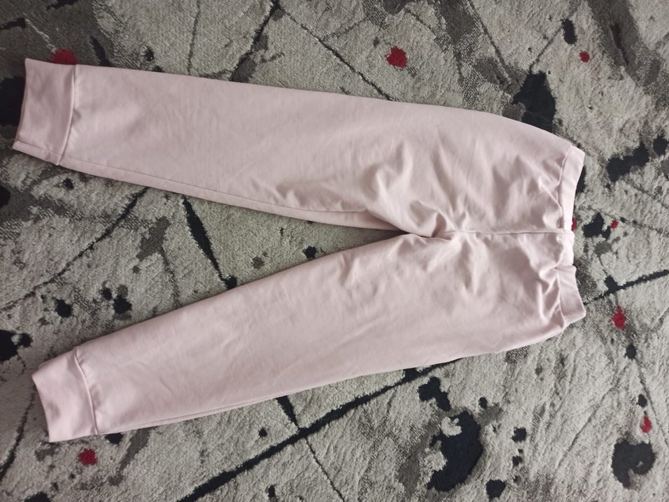 Baskılı Kemerli Pembe Kız Eşofman Altı - Görsel 2