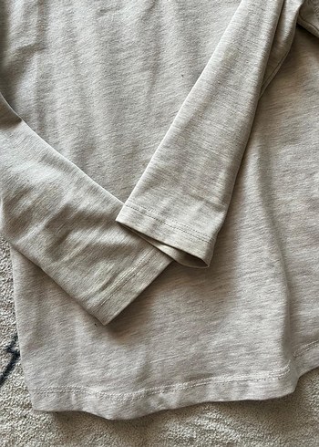 Beyaz Baskılı Uzun Kollu Kız Tişörtü - Görsel 6