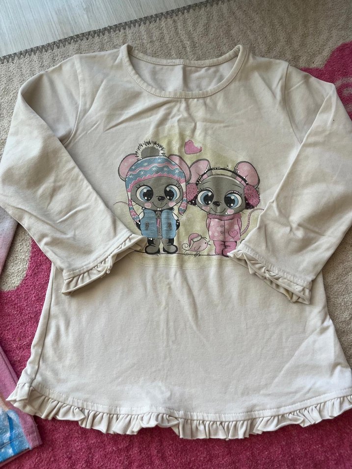 Sindirella baskılı uzun kollu tshirt 3/4 yaş - Görsel 5