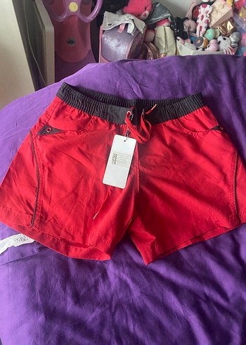 Yeşil Kemerli Mini Şort - Görsel 5