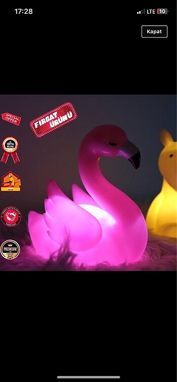 Flamingo Işıklı Oda Aydınlatıcı