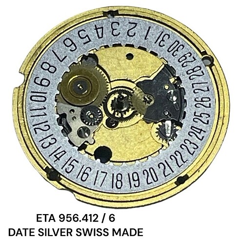 ETA 956.412 ( 6 ) SİLVER DATE SWISS MADE QUARTZ SR721SW 362 BATA