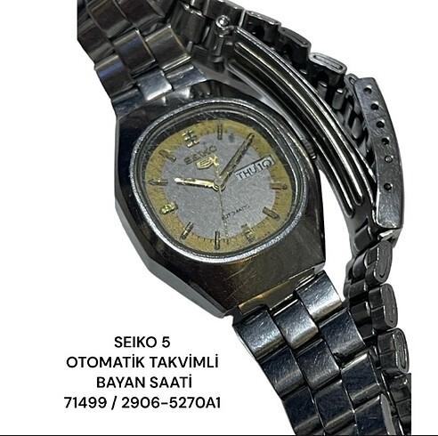 SEIKO 5 OTOMATİK TAKVİMLİ BAYAN SAATİ 71499 / 2906-5270A1