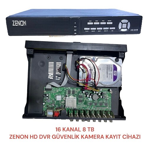 ZENON 16 KANAL 8 TB HD DVR GÜVENLİK KAMERA KAYIT CİHAZI