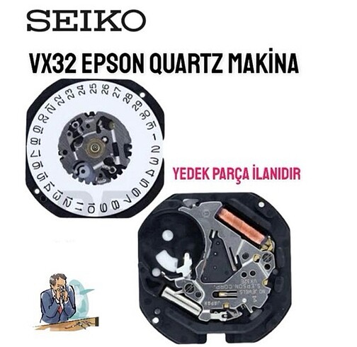 VX32 V32E EPSON SEİKO JAPAN QUARTZ KOL SAATİ MAKİNASI