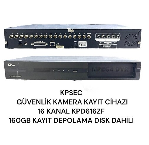 KPSEC GÜVENLİK KAMERA KAYIT CİHAZI 16 KANAL KPD616ZF 160GB KAYIT