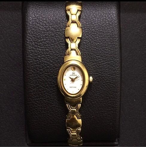 AS GOLD QUARTZ ALTIN KAPLAMA SAFİR CAM BİLEKLİK MODEL BAYAN SAAT