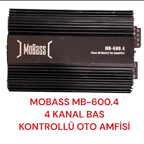 MOBASS MB-600.4 4 KANAL BAS KONTROLLÜ OTO AMFİSİ