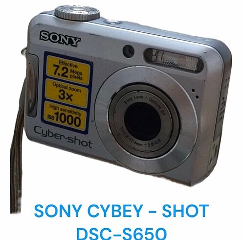 SONY CYBEY - SHOT DSC-S650 DİJİTAL FOTOĞRAF MAKİNASI ÇALIŞAN CİH
