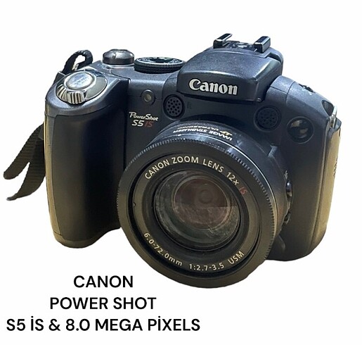 CANON POWER SHOT S5 İS & 8.0 MEGA PİXELS KULLANILMIŞ
