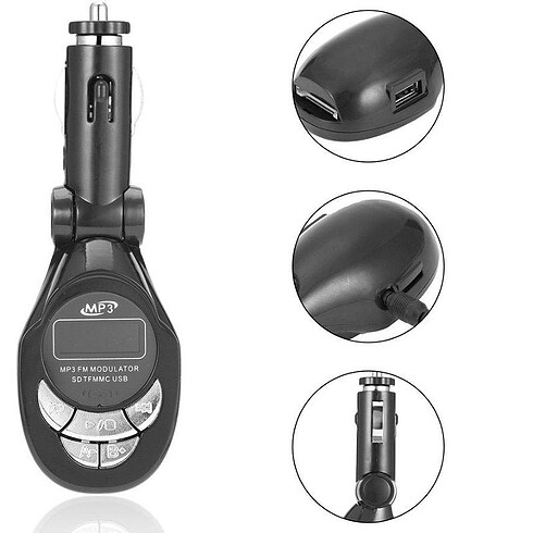 KENSA BLUETOOTH ARAÇ KİTİ FM TEANSMİTTER ÇİFT USB GİRİŞLİ 3.1A M
