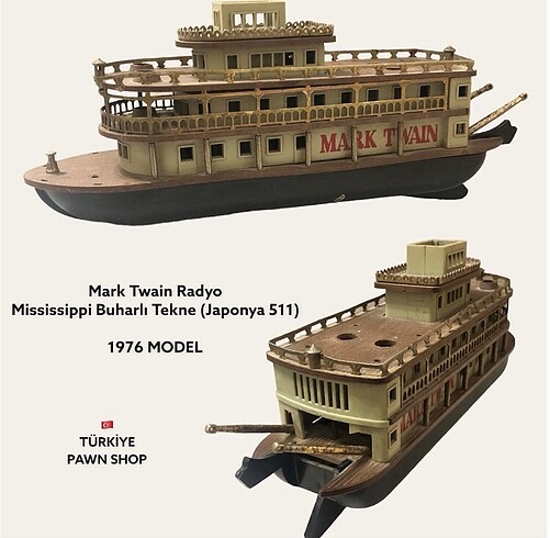 Diğer 1976 MODEL MARK TWAİN RADYO MİSSİSSİPPİ BUHARLI TEKNE ( JAPANYO