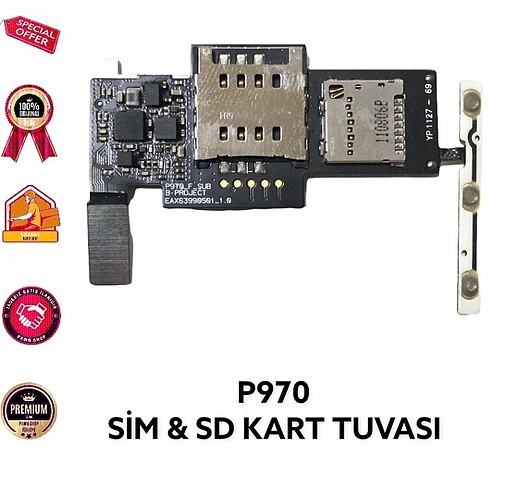 LG OPTİMUS P970 - YP1127 SİM VE SD KART YUVASI