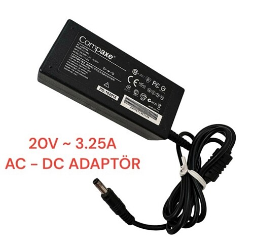 20V ~ 3.25A AC - DC ADAPTÖR GÜÇ KAYNAĞI COMPAXE CLI - 602