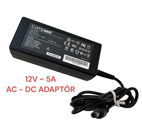 12V ~ 5A AC - DC ADAPTÖR GÜÇ KAYNAĞI COMPAXE CKA-125