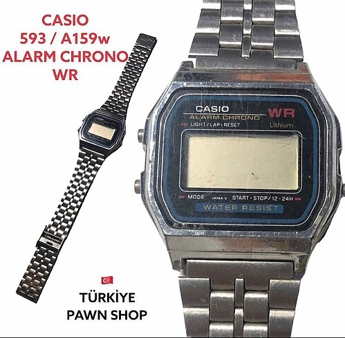 CASİO 593 / A159w ALARM CHRONO WR DİJİTAL KOL SAATİ