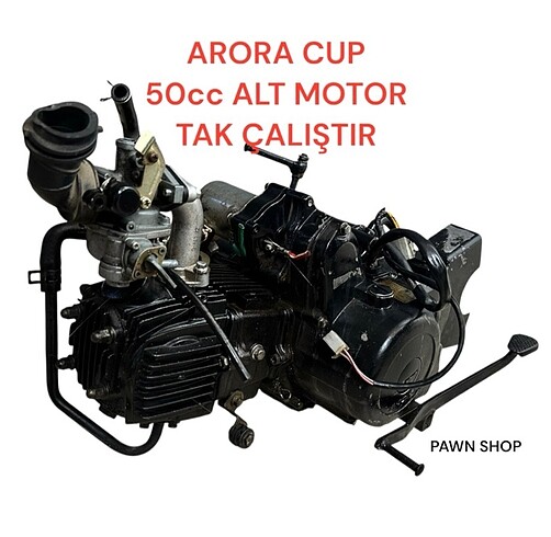 Diğer ARORA SAFARİ CUP 50cc 80cc ALT MOTOR TAK ÇALIŞTIR ORJİNAL KELLE