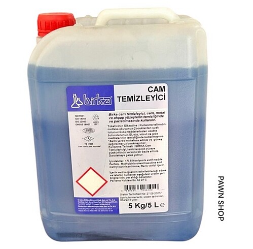 CAM TEMİZLEYİCİ 5 LT CAM METAL VE AHŞAP YÜZEYLERİN TEMİZLİĞİNDE