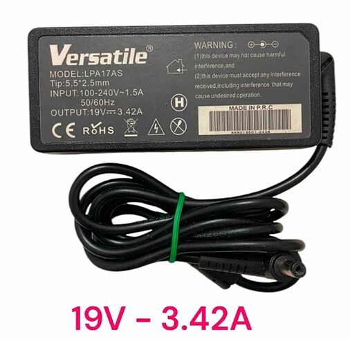19V - 3.42A ASUS TOSHİBA LENOVO MSI ACER LAPTOP NOTEBOOK VERSATİ