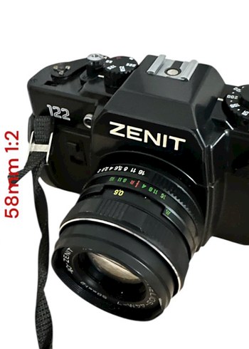 Diğer ZENIT 122 SLR KAMERA M52x0,75 MC HELIOS 44M-7 58mm 1:2 RUSIA H-1