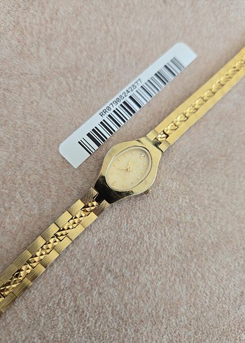 AS GOLDEN BİLEKLİK MODEL SAFİR CAM ALTIN KAPLAMA QUARTZ MAKİNA