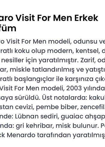 Diğer AZZARO VİSİT EDT 100 ML ERKEK PARFÜMÜ