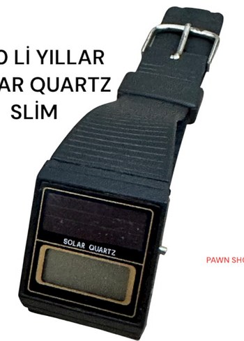 VİNTAGE 1970 Lİ YILLAR SOLAR QUARTZ SLİM DİJİTAL KOL SAATİ