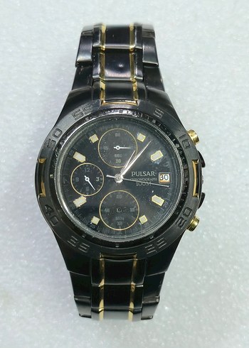 Pulsar Black Sport Man Vd67 X002 Japan Fonksiyonel