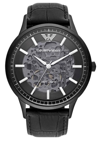 Emporio Armani Automatic Erkek Bkack Ar60042 Deri Kordon
