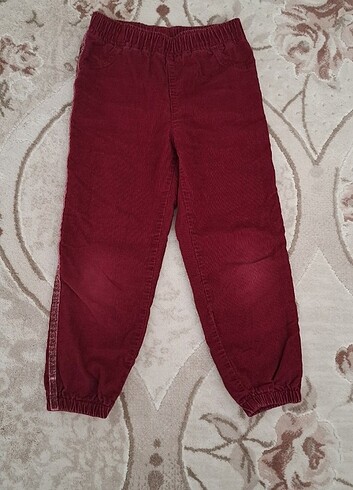 4 Yaş Beden bordo Renk Bordo kız çocuk kadife pantolonu 4-5 yaş