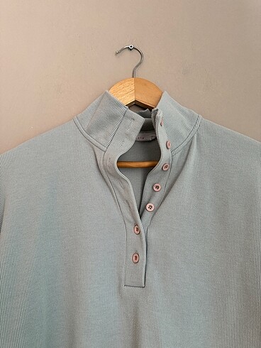 s Beden mavi Renk Beyyoglu crop sweatshirt