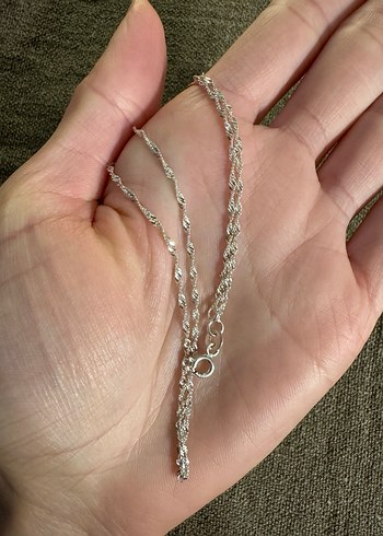 925 ayar gümüş kolye zinciri - Görsel 5