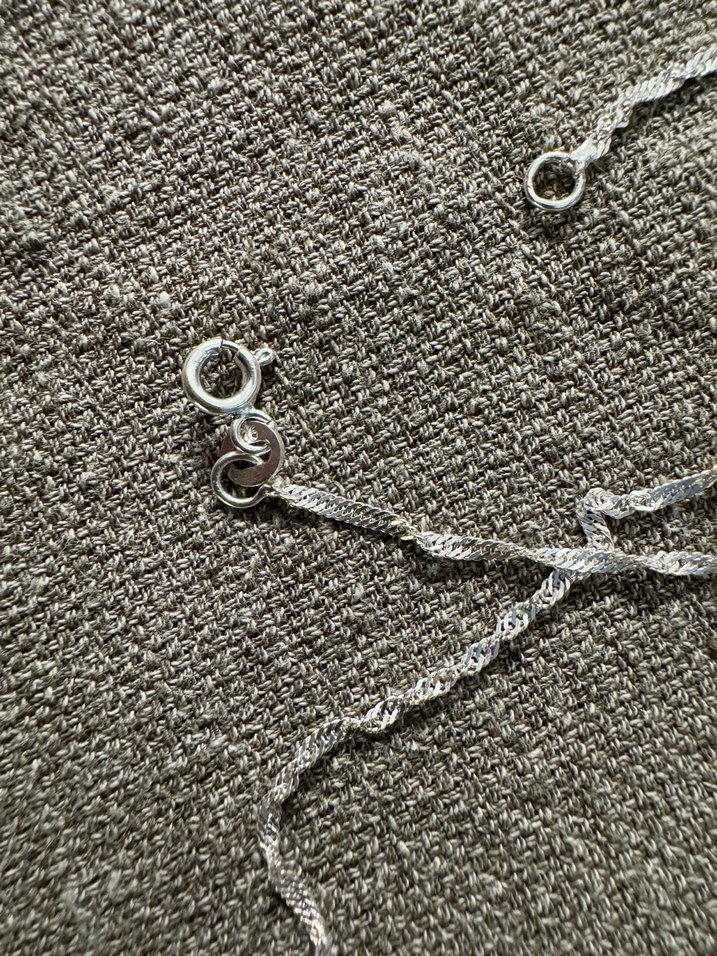 925 ayar gümüş kolye zinciri - Görsel 4