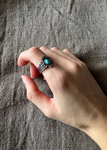 Gök kuşu motifli bohem yüzük - Görsel 5