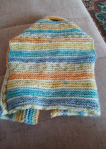 Çok Renkli Kız Triko Yelek - Görsel 3