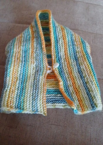 Çok Renkli Kız Triko Yelek - Görsel 6