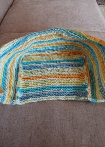 Çok Renkli Kız Triko Yelek - Görsel 4