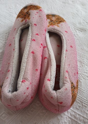 Nakışlı Pembe Kız Çocuk Ev Terliği - Görsel 7