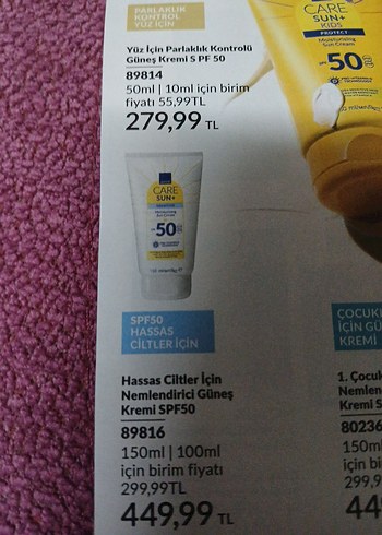 Avon Avon Care Sun+ Hassas Güneş Kremi SPF 50