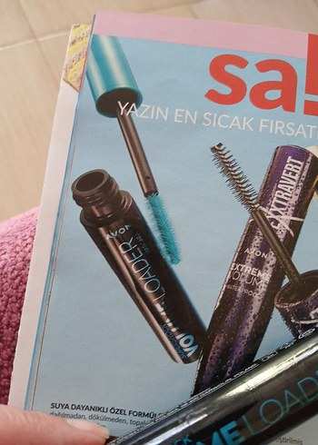 Beden Avon Parlak Mor Maskara ve Eyeliner
