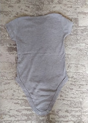 Gri Kısa Kollu Bebek Kız Erkek Body - Görsel 6