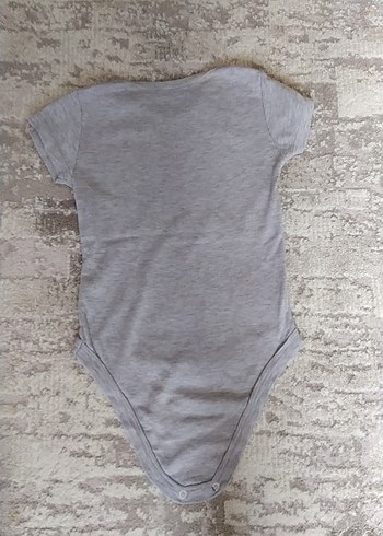 Gri Kısa Kollu Bebek Kız Erkek Body - Görsel 8