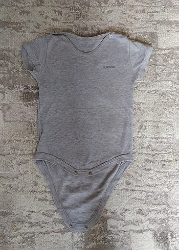 Gri Kısa Kollu Bebek Kız Erkek Body - Görsel 3