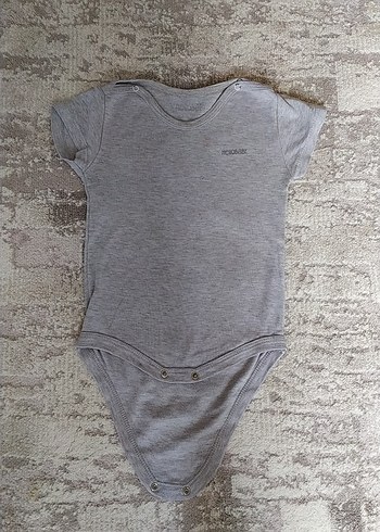 Gri Kısa Kollu Bebek Kız Erkek Body - Görsel 5