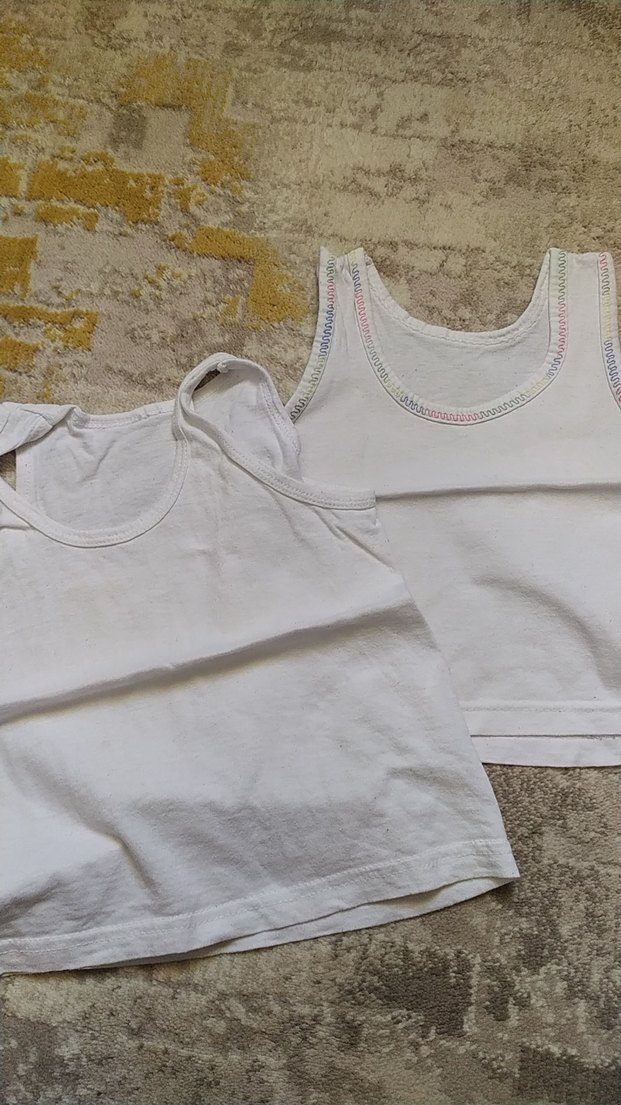 Beyaz Çocuk Atlet 2'li Set - Görsel 2