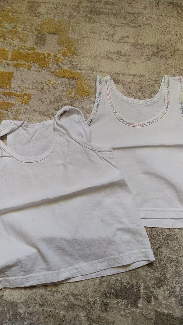 Beyaz Çocuk Atlet 2'li Set - Görsel 4